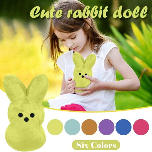 6Pcs Easter Bunny Plush Toys, Cute Animal Bunny Stuffed Dolls for Easter Basket Stuffers for Kids