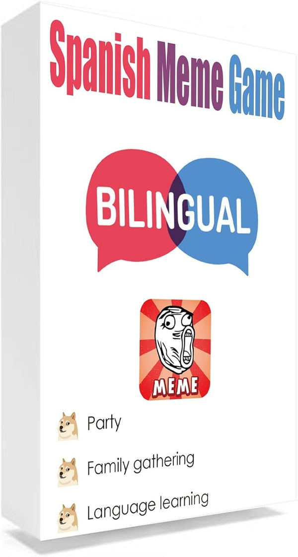 Bilingual Spanish English Meme War Card Game - Funny Cards Family Board Games