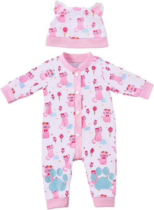 BABESIDE 2 Pcs Reborn Babys Doll Clothes for 17-22 Inch Baby Dolls,