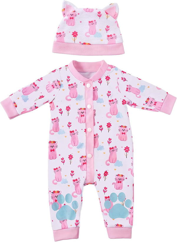 BABESIDE 2 Pcs Reborn Babys Doll Clothes for 17-22 Inch Baby Dolls,