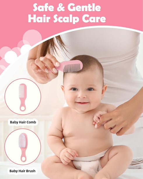 Set Baby Grooming and Health Kit, Lictin Nursery Care Kit, Newborn Safety Health Care with Hair Brush,Comb,Nail