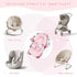 2 1 Baby Car Seat Head Body Support & Strap Covers, in Infant Car Seat Insert, Reversible Soft Breathable Newborn
