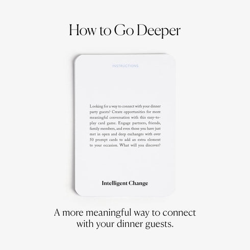 52 Intelligent Change Get Closer: Table Talk Conversation Cards, Dinner Party Conversation Starters, Fun Talking Card