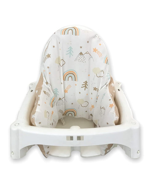 Cover Washable & Reversible Cotton Cushion Cover for IKEA High Chair Accessories, Compatible with Antilop,Only Cover!