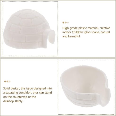Zerodeko 6 Pcs Igloo Figurines Set - Realistic Miniature Arctic Igloo Toys for Kids Playset