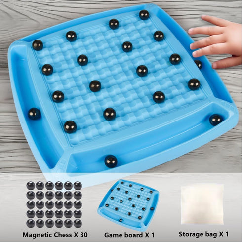Magnetic Chess Game: Portable Magnetic Chess Game with 30 Stones, Fun Table Top Multiplayer Strategy Game
