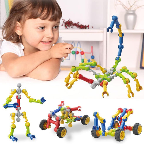 170 Pcs STEM Building Toys for Kids Ages 4-9 - Educational Construction Kit for Creative Games, Birthday Gifts