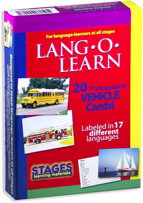 Stages Learning Lang-O-Learn ESL Vehicles Vocabulary Photo Flash Cards.
