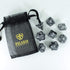 Gray and Black Expanded DND Dice Set with Extra D20 - 'Claws of Darkness'