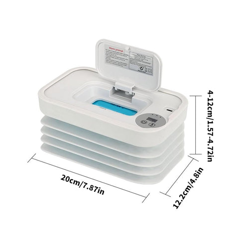 Tkidplw 3 Portable Baby Wipe Warmer, Wipe Warmer Cordless with Adjustable Heat Modes, LED Portable Wipe Heating System