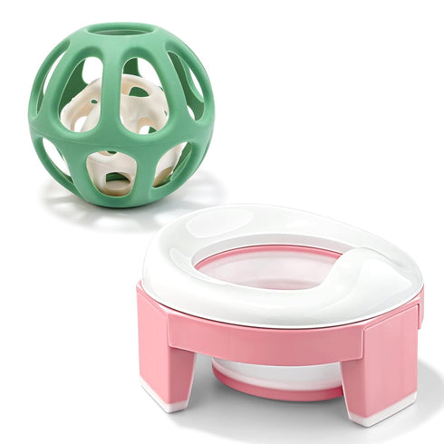 MCGMITT Portable Potty Bundled with Silicone Baby Teether Ball
