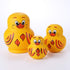 10 Pcs Wooden Yellow Duck Handmade Russian Nesting Dolls Toys, Cute Lovely Animal Matryoshka Stacking Dolls Home Decor