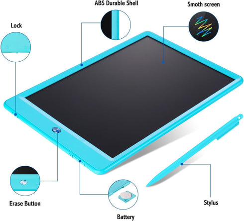 EooCoo Toys for Ages 3-6, 10 Inch LCD Writing Tablet, Electronic Drawing Board, Kids Birthday Gift, Travel Essential