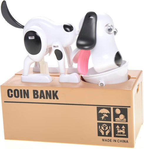 PowerTRC Dog Coin Bank, Cute Money Bank for Kids, Fun Savings Piggy Bank Gift for Boys and Girls, Adults