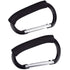 Aubcee 2 Packs Large Stroller Hooks, Aluminum Grocery Bag Handle Organizer Hook or Diaper Bags Holder- Black