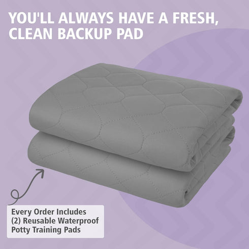 2X 2000ml 33" 27", Lynmark Toddler Potty Training Bed Pads - Soft Waterproof Bedwetting Pee Protector Mat for Kids