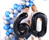Black 60 Number Balloons, Giant Jumbo Foil Mylar Helium Balloons, Party Decoration Supplies for 60th Birthday