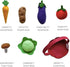 Felt Food Vegetable Set, Toddler Vegetable Basket with Soft Plush Pretend Play Food, Carrier, for Ages 3+