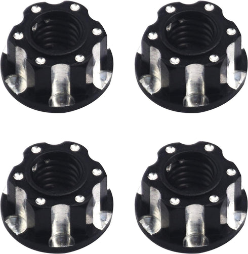 4Pcs Hexagonal Nuts - M4 Aluminum Alloy RC Wheel Hex Nuts for HSP Sakura D3 D4