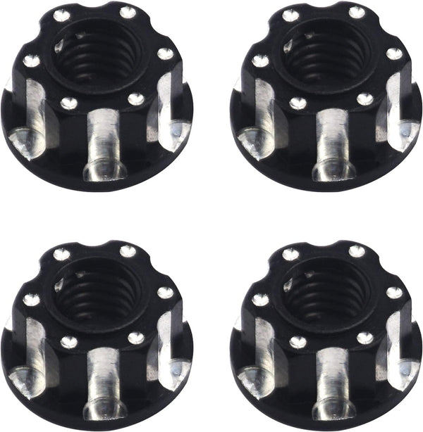 4Pcs Hexagonal Nuts - M4 Aluminum Alloy RC Wheel Hex Nuts for HSP Sakura D3 D4