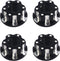 4Pcs Hexagonal Nuts - M4 Aluminum Alloy RC Wheel Hex Nuts for HSP Sakura D3 D4