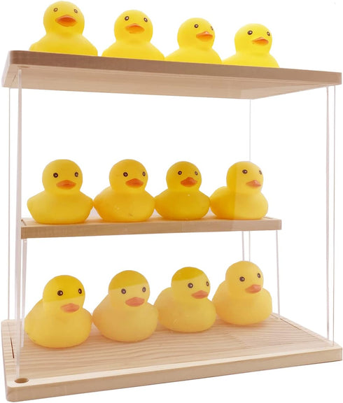 LONG TAO Clear Acrylic Display Case with Shelf - Collectibles Storage Showcase for Hot Wheels, Lego, Funko Pop