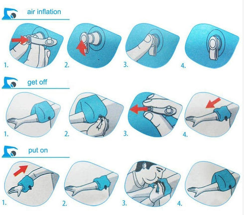 Inflatable Arm Bands Floatation Sleeves, Water Wings Swimming Arm Floats for Adults and Kids