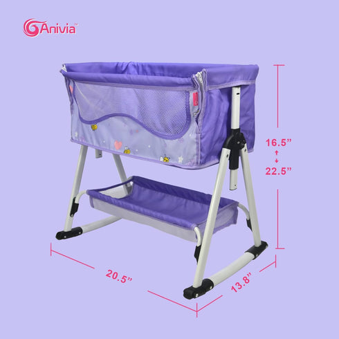 2 18 inches (DP601PURPLE) Anivia Doll Bed Furniture Function Toy, Doll Bed and Doll Swings Together for Baby Dolls