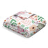 Watercolor Spring Garden Floral Butterflies Baby Blanket for Girls, Colorful Flowers Receiving Blanket 30x40