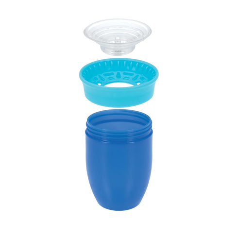 Nuby Wonder Cup 360 Smart Edge Silicone Rim - 3-Pack 7 oz - Green/Red/Blue