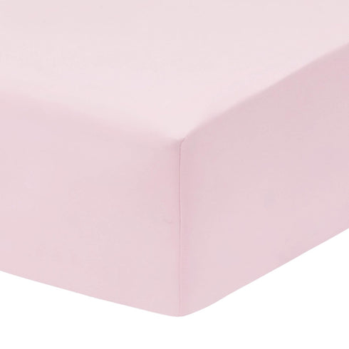 Everyday Kids 2-Pack Fitted Crib Sheets, 100% Soft Microfiber Baby Sheet, Pink and White Nursery Sheets