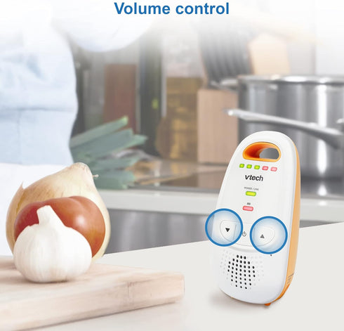 VTech DM1411 Audio Baby Monitor & Portable Soother Dual-Unit Rechargeable Battery, Long Range, Soft-Glow Night Light