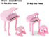 31 Honey Joy Classical Kids Mini Grand Piano w/ Music Stand & Stool, Portable Electronic Piano Educational Musical