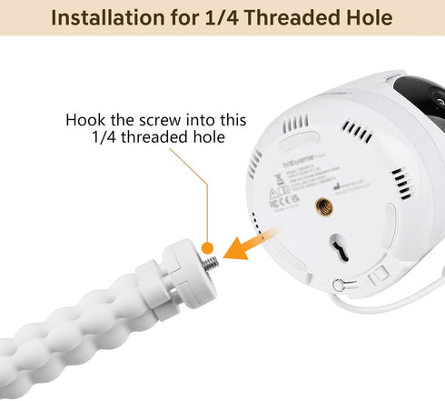 wochel View/HDS2/V43/V24R/VBM55TX Adjustable Baby Monitor Mount for Babysense Max Video Baby Monitor, No Drilling