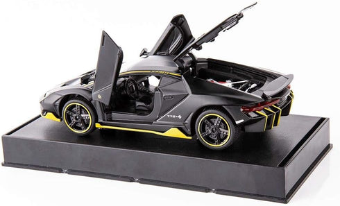 BDTCTK 1:32 Lambo LP770 Car Model Toy - Child Sound and Light Pull Back Car for Kids Gift (Black)