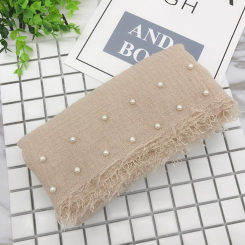 Eforcase Newborn Photography Props Wrap Pearl Decor Wrap Blanket Swaddle Baby Photo Props Photoshoot Wraps Swaddles