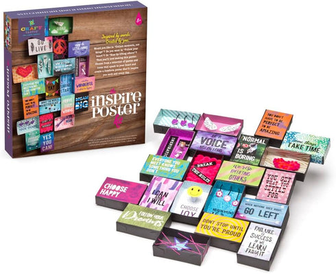 Craft-tastic Inspire Poster Kit, Design a One-of-a-Kind Freeform Poster for Ages 8+