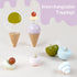 Wooden Ice Cream Toy Set, Pretend Play Food Toys, Ice Cream Counter for Kids, Kitchen Accessories for Toddlers