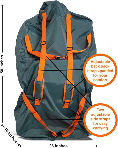 Extra Large Heavy Duty Stroller and Car Seat Gate Check Bag, Compatible with Various Strollers for Airplane