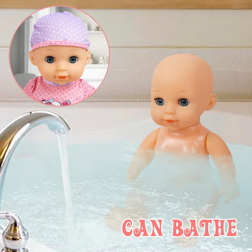 Set, PlaySet Set 15+ 12" RedCrab Baby Doll Toys Newborn Dolls with High Chair Stroller Feeding ,Tableware and Doll