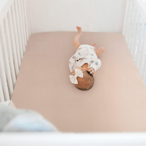 GRSSDER Soft Muslin Crib Sheet, 1 Pack, 100% Cotton for Boys and Girls, Fits Standard Crib Mattresses
