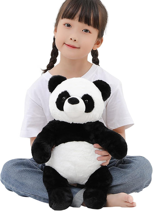 16" Panda Bear Stuffed Animal Plush Toy Cute Soft Body Doll Panda Pillow Kawaii Giant Panda, Gift for Kids Boy Girl Birthday Valentines Christmas