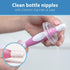 Pink Dr. Brown's Baby Bottle Drying Rack with Soft Touch Brush
