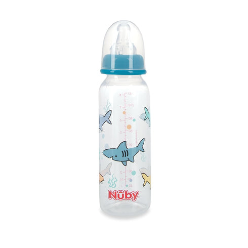 8 1 Pack 1 Nuby Standard Neck Tinted Bottle, Ounce, of Bottle, Colors/Patterns May Vary