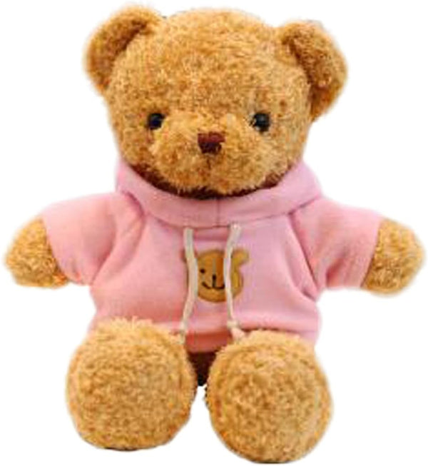 CHELEI2019 11.8" Cute Teddy Bear Stuffed Animal with Hoodie Plush Toy for Kids, Pink
