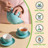 Sweejar Porcelain Tea Set for Little Girls, Kitchen Toys Tea Party Set, Includes Teapot, Cup & Saucer Set of 4