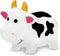 Dollibu Cow Bath Water Squirter Toy - Floating White Rubber Bath Toy,