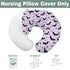 Purple Pastel Halloween Baby Nursing Pillow Covers for Boy Girl Black Bat and Stars Nursing Pillowcase