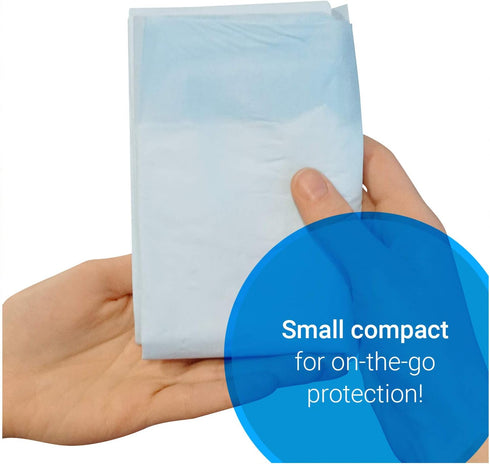 BrightCare 25 Count (24 17 Inch) Disposable Baby Changing Pad Liner - x - Soft Disposable Blue Hospital Underpad