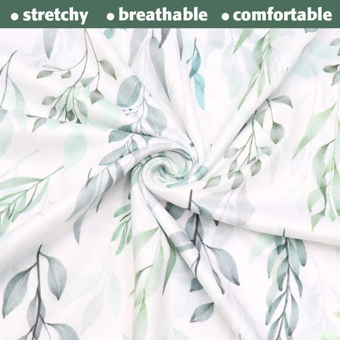 DILIMI Newborn Lounger Cover - Removable Ultra Soft Slipcover for Infant Lounger Pillow, Green Leaf